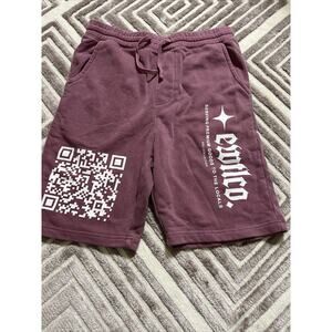 Unisex QUASAR SHORTS PURPLE Cotton Loose Shorts Sizes S